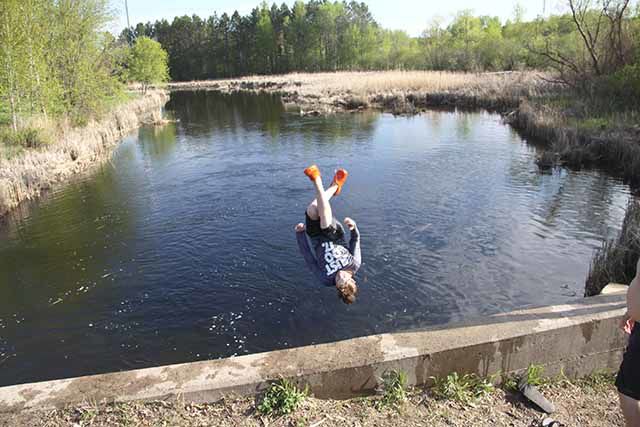 Kids diving into Rum River cause concern.